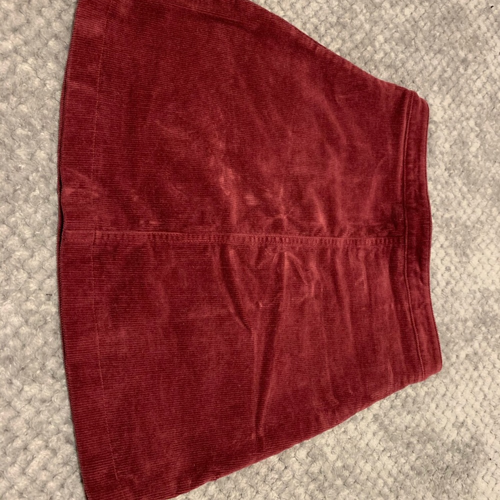 Burgundy forever 21 mini skirt